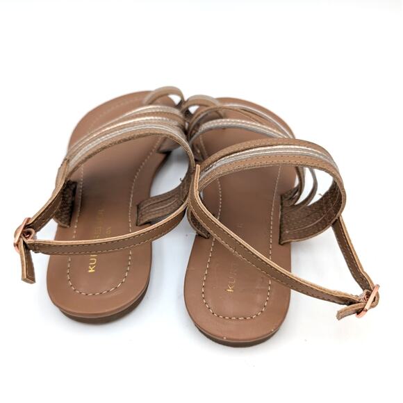 Kurt Geiger London Mini Delilah Strappy Sandal Women's Brown/Gold Size 5M EU37 - Picture 5 of 12